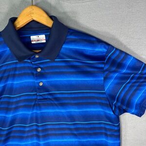 Grand Slam XL‎ Blue Striped Airflow Golf Polo Shirt Mens